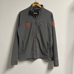 Marmot M3 Grey Full Zip Jacket Size XL Company Logos Lightly Used